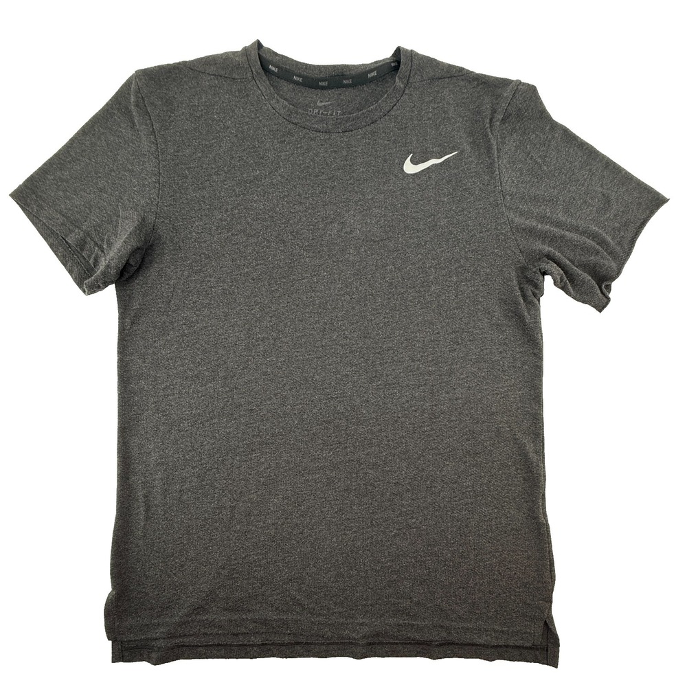 Nike Dri-FIT Mens Medium Gray Athletic T Shirt Short Sleeve Crew Neck‎ Top
